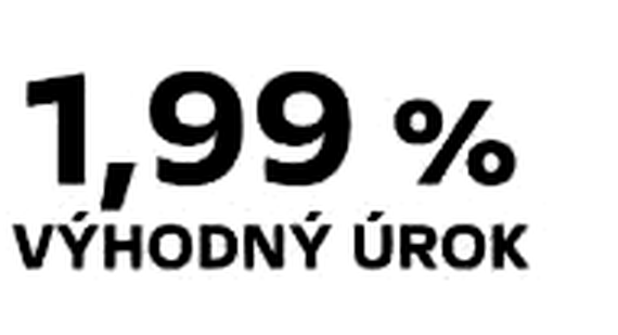 1,99 % výhodný úrok